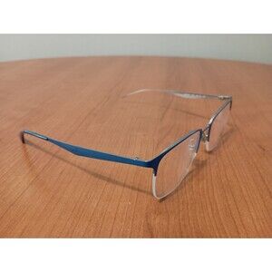 RAY-BAN RB6433 3041 Navy Blue Silver Half Rimless Eyeglasses Frame 53-19-145